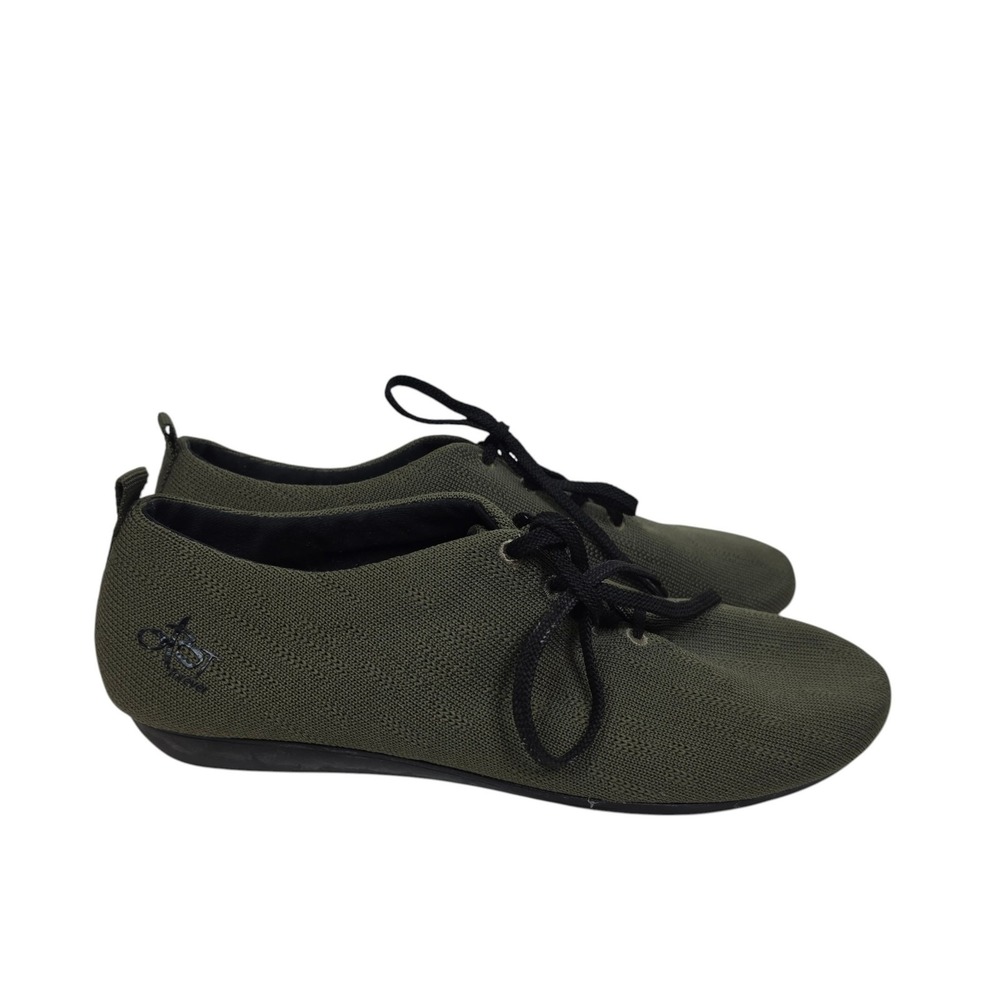 OTBT Wilna Shoes Womens 7 Green Knit Lace Up Flat Sneakers Light Comfort